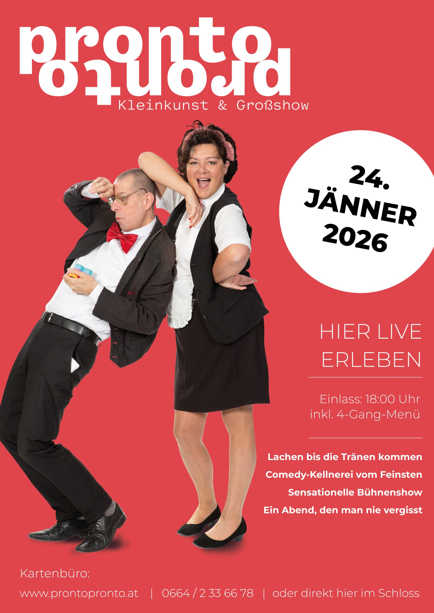 PRONTO PRONTO Dinner Varieté im Hotel Schloss Haindorf