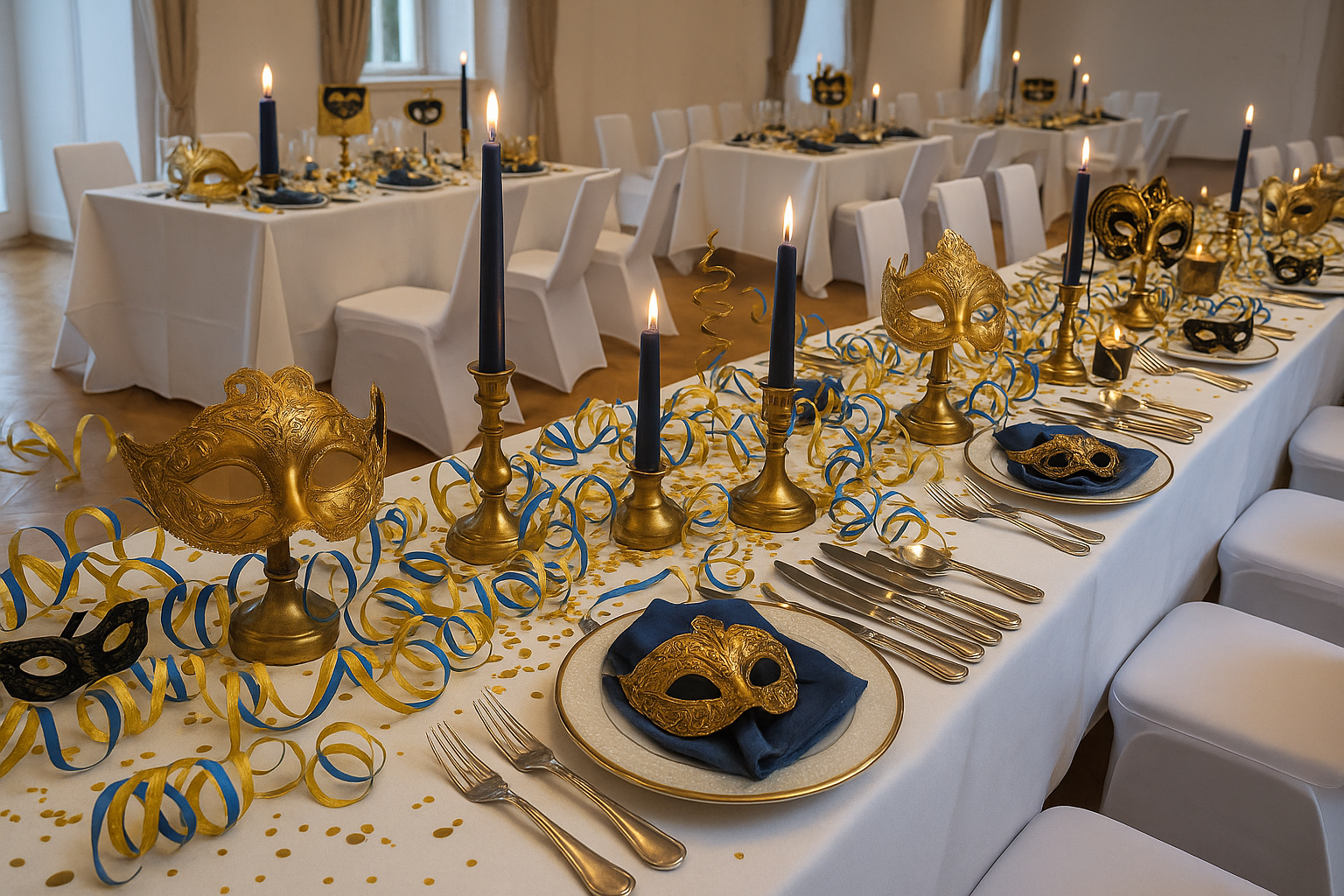 Maskerade im Schloss - der elegante Maskenball im Festsaal