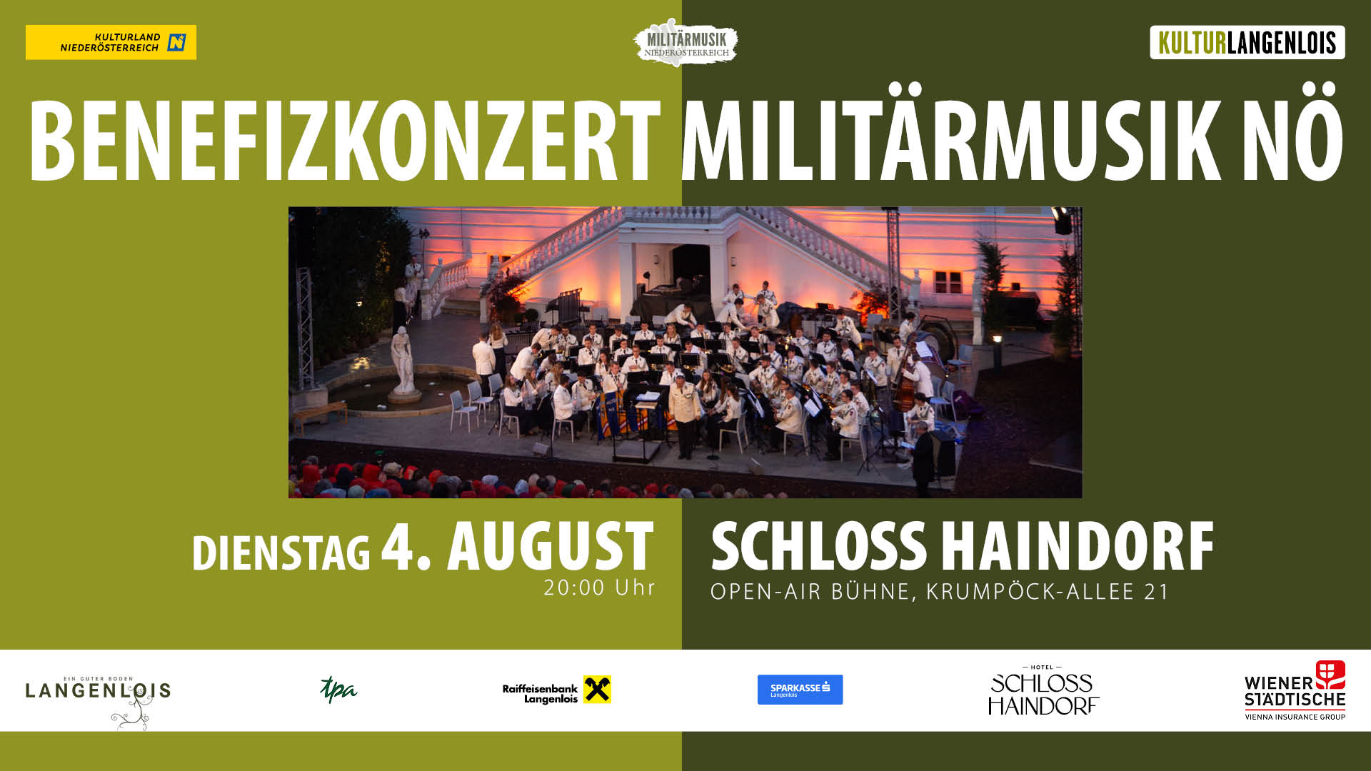 BENEFIZKONZERT DER MILITÄRMUSIK NIEDERÖSTERREICH im Schloss Haindorf